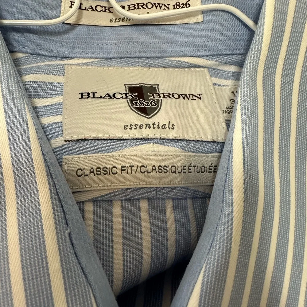 Men’s Black Brown 1826 dress shirt - Picture 3 of 7